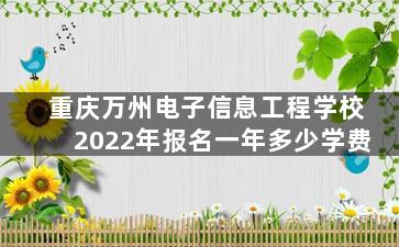 重庆万州电子信息工程学校2022年报名一年多少学费