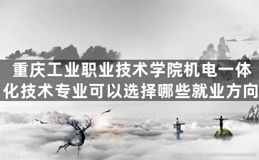 重庆工业职业技术学院机电一体化技术专业可以选择哪些就业方向
