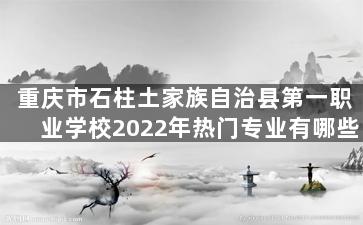 重庆市石柱土家族自治县第一职业学校2022年热门专业有哪些