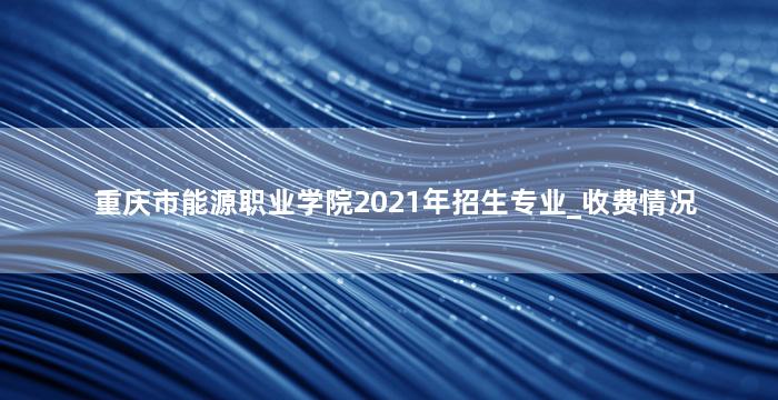 重庆市能源职业学院2021年招生专业_收费情况