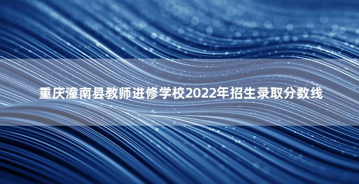 重庆潼南县教师进修学校2022年招生录取分数线